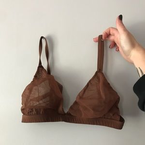 NWOT Skims Mesh Triangle Bralette Size Medium Jasper